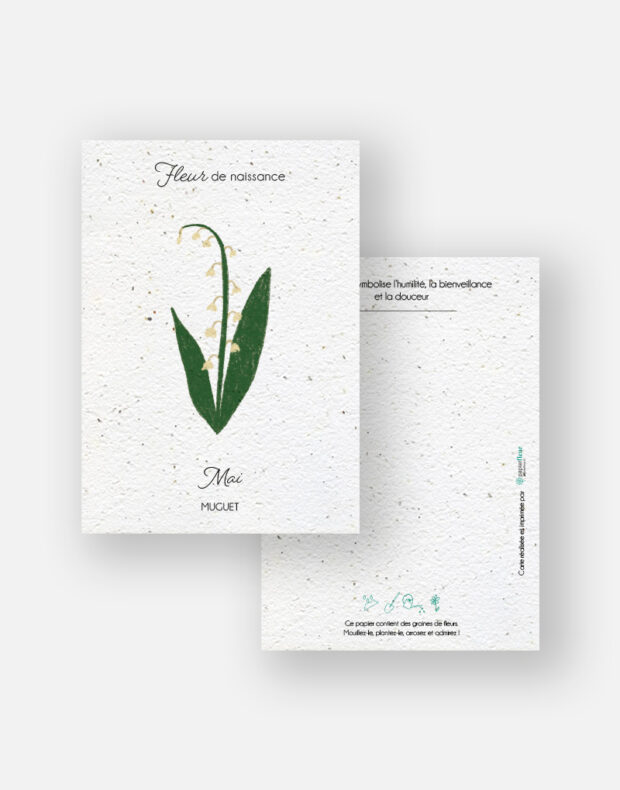 Carte Planter Fleur De Naissance Papierfleur