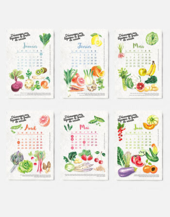 Calendrier à planter fruits et légumes 2023 | Papierfleur, le papier