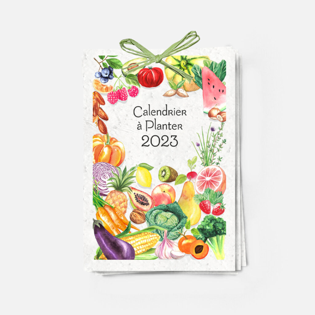 Calendrier à planter fruits et légumes 2023 | Papierfleur, le papier
