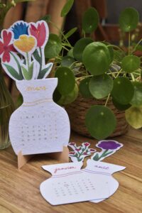 calendrier 2025 bouquet fleuri